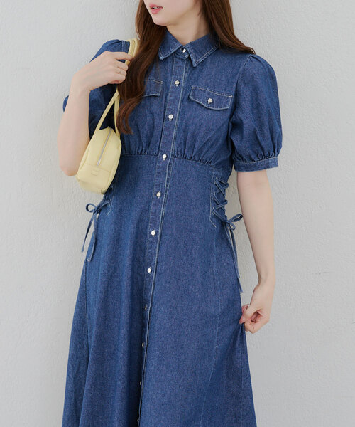 DIESEL. レースアップワンピース ANOTHER BRANCH OLIVE des ワンピース レースアップ前開き