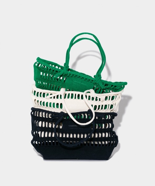 バッグ KONBU(R) knit shopping busket bag L konbu knit shopping busket bag XL – beautiful people online