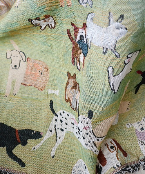 ブランケット 「 Sowel. / ソエル 」 ドッグ フリンジ 大判 マルチ