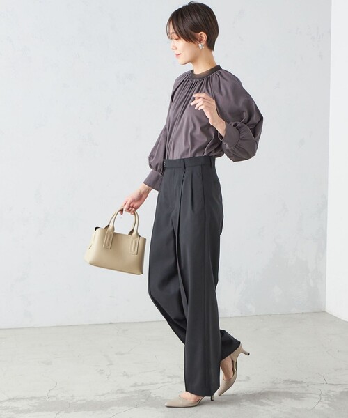 「SHIPS」 長袖カットソー ONE SIZE チャコールグレー レディース SHIPS 「SHIPS」 長袖カットソー ONE SIZE グレー レディース