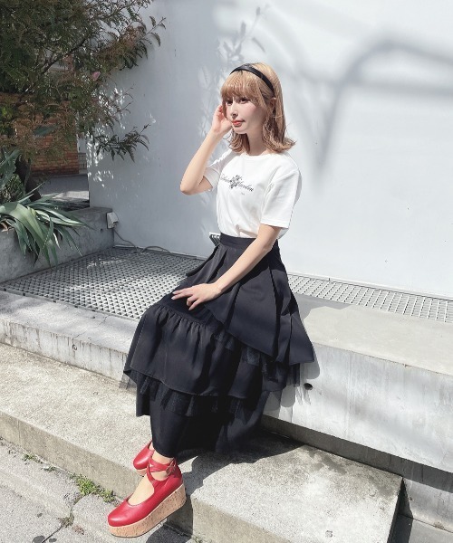 ぴ*の様 クロスストラップ厚底パンプス/an another angelus/F an another angelus パンプス 「大人気リピート生産決定