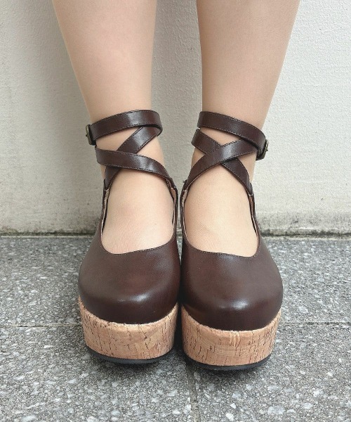 【An Another Angelus】クロスストラップ厚底パンプス F i.n.t｜クロスストラップ厚底パンプス | Rakuten Fashion(楽天