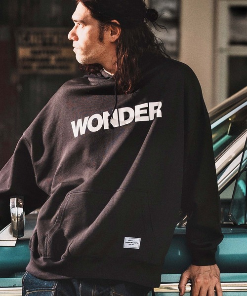 NICE BUDDY Hoodie ブラック タレントグッズ パーカー Mサイズ WONDER WALL MOTEL パーカー mpa3838- WONDER OVER SIZE PILE HOODIE