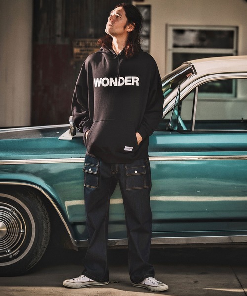 WONDER WALL MOTEL パーカー mpa3838- WONDER OVER SIZE PILE HOODIE