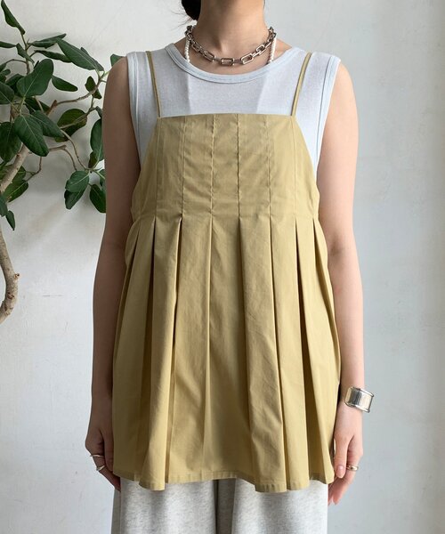 DouDou（ドゥドゥ） ブラウス シャツ プリーツチュニックキャミ