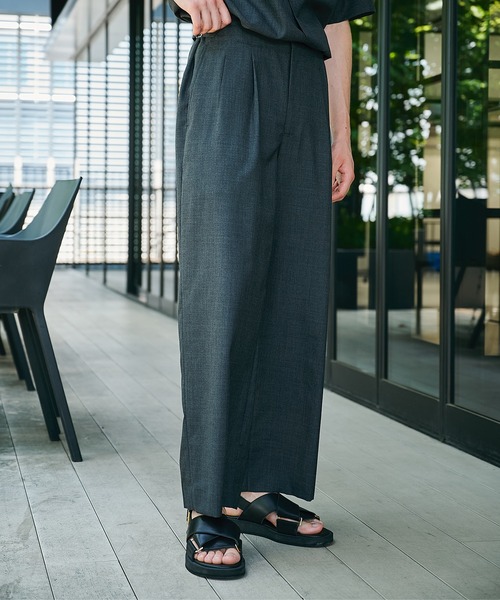 【7月末まで】MARKAWARE ウール スラックス ブラック サイズ2 7月末まで】MARKAWARE ウール スラックス ブラック サイズ2