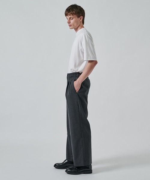 マーカウェアmarkaグレージュ2タックスラックスLサイズ相当 markaware スラックス 「MARKAWARE/marka」別注 TWO TUCK