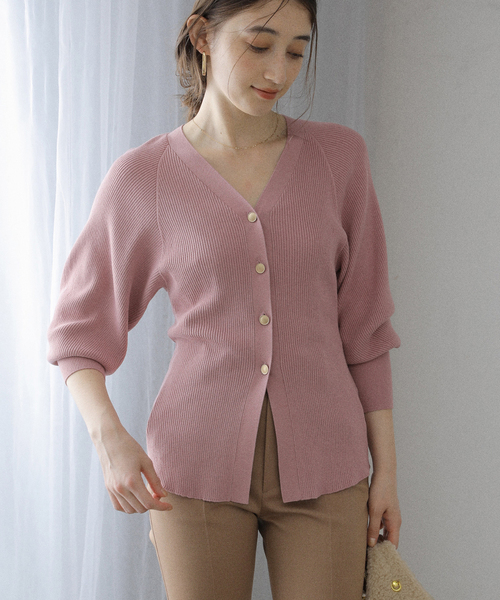 La TOTALITE（ラ トータリテ） カーディガン 「洗える」Vネック