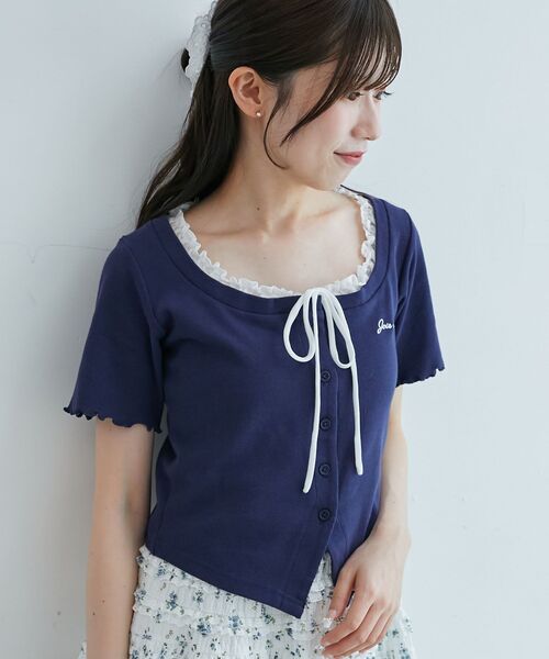 MAJESTIC LEGON（マジェスティックレゴン） tシャツ フロントリボン