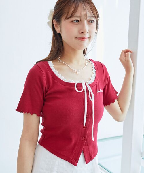 MAJESTIC LEGON（マジェスティックレゴン） tシャツ フロントリボン