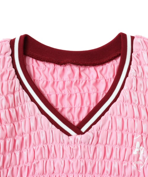 ゲームシャツ atmosピンク atmos girls tシャツ pink Shirring Mini Game Shirt / アトモス
