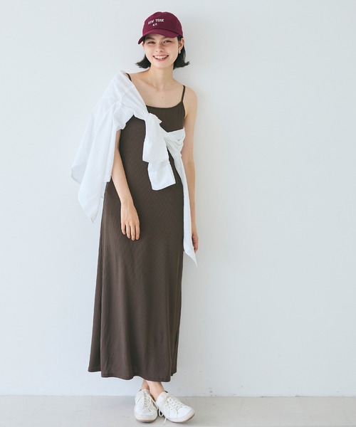 coca（コカ） ワンピース 夏 OUTBRAリブキャミワンピース : ZOZOTOWN