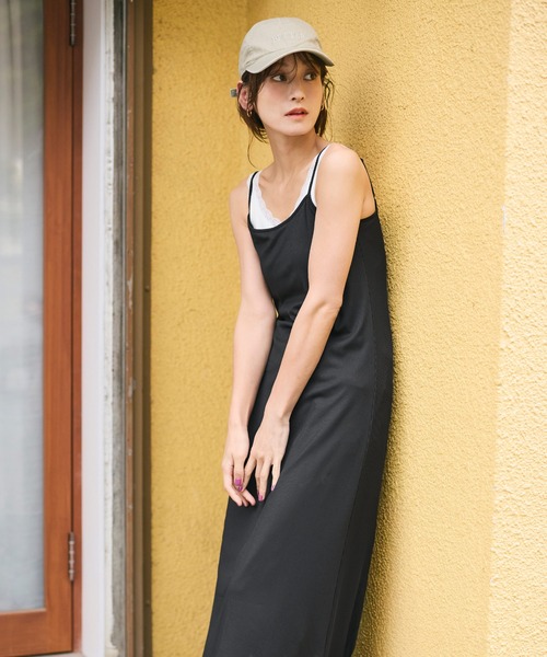 coca（コカ） ワンピース 夏 OUTBRAリブキャミワンピース : ZOZOTOWN