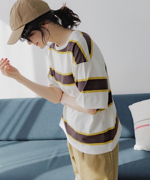 「niko and...」 半袖Tシャツ MEDIUM グリーン レディース