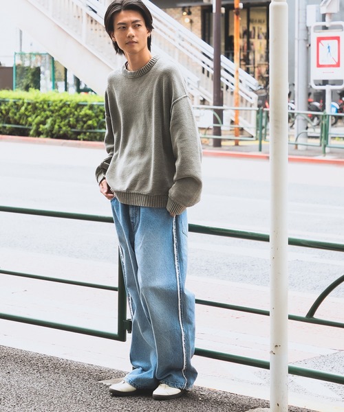 BEAMS（ビームス） セーター ニット 7ゲージ フェード クルーネック