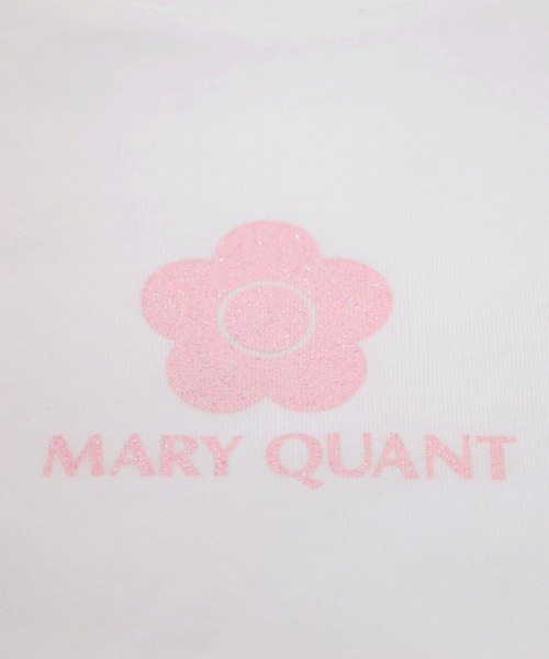 新作マリークワント ピンクグリッターロゴ Tシャツ MARY QUANT tシャツ マリークワント mary quant ピンク
