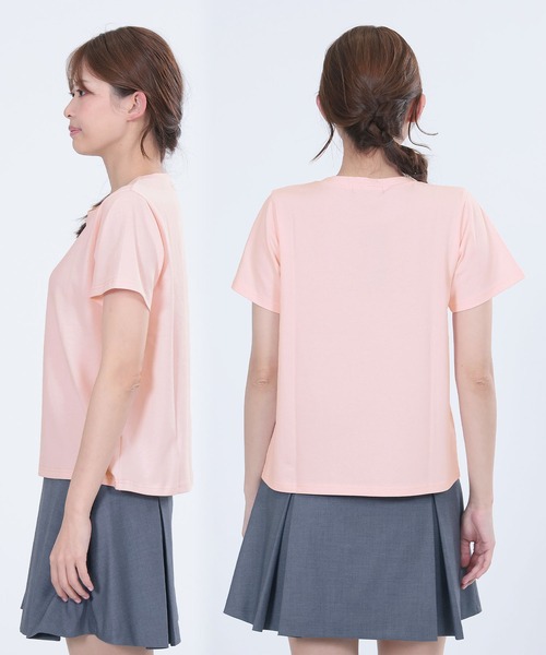 MARY QUANT ピンクグリッター ロゴ Tシャツ (ブラック) マリークワント MARY QUANT ピンクグリッターロゴ Tシャツ