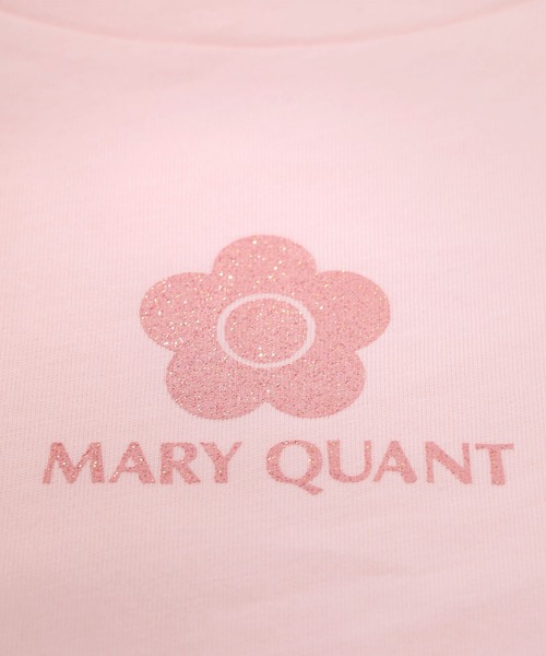 新作マリークワント ピンクグリッターロゴ Tシャツ MARY QUANT tシャツ マリークワント mary quant ピンク