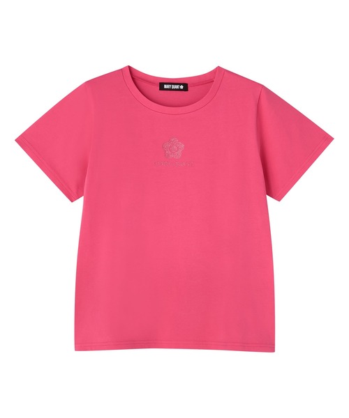 新作マリークワント ピンクグリッターロゴ Tシャツ MARY QUANT tシャツ マリークワント mary quant ピンク