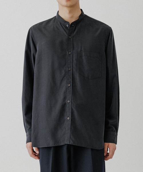 ADAM ET ROPE'（アダムエロペ） シャツ スエードタッチ レーヨン