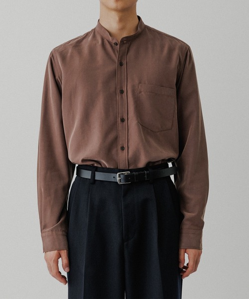 ADAM ET ROPE'（アダムエロペ） シャツ スエードタッチ レーヨン