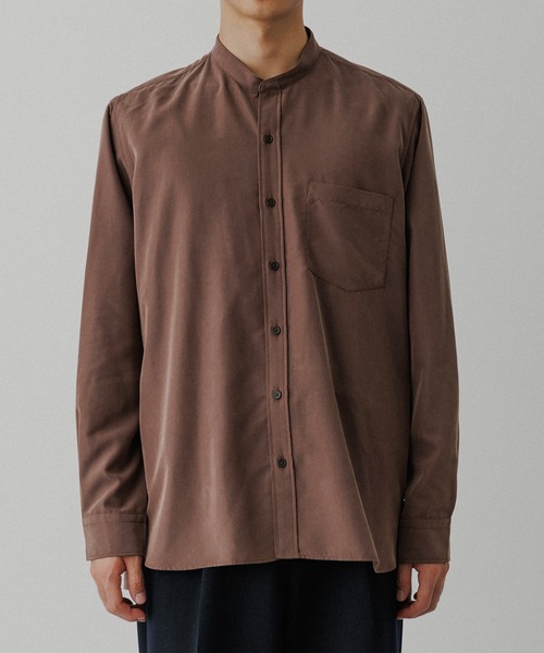 ADAM ET ROPE'（アダムエロペ） シャツ スエードタッチ レーヨン