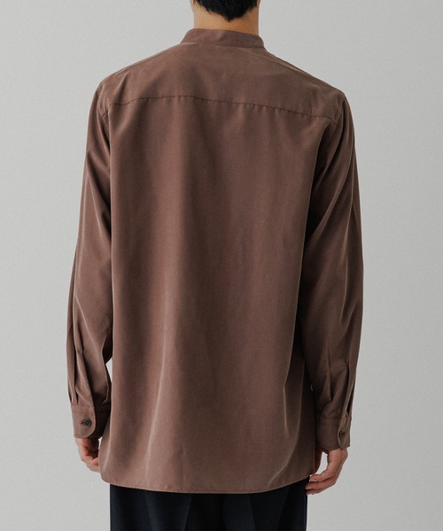 ADAM ET ROPE'（アダムエロペ） シャツ スエードタッチ レーヨン