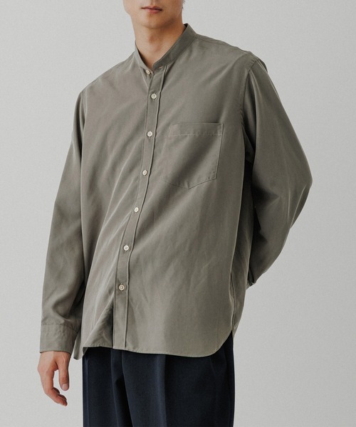 ADAM ET ROPE'（アダムエロペ） シャツ スエードタッチ レーヨン