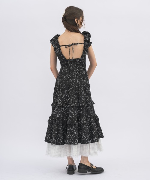 ワンピース dot × many frill onepiece / フリルドットワンピース