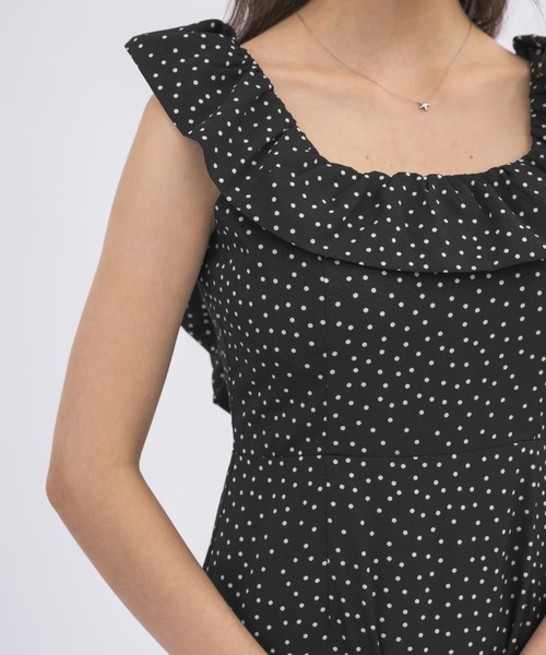ワンピース dot × many frill onepiece / フリルドットワンピース