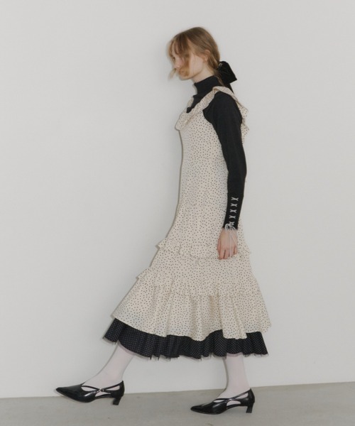 パーティードレス ワンピース dot × many frill onepiece / フリル
