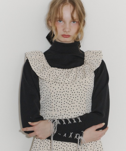 ワンピース dot × many frill onepiece / フリルドットワンピース