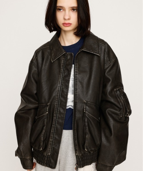 新品⭐︎ SLY オーバーサイズ ブラックレザージャケット 96566390b_b_08_500.jpg