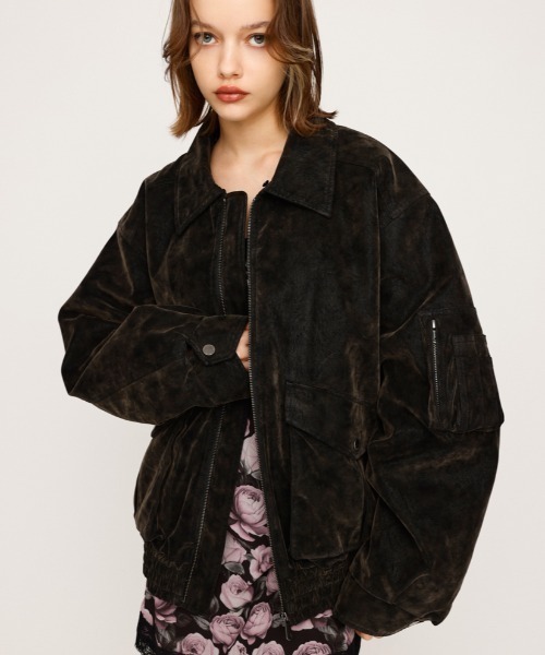 SLY アウター SLY | FRONT ZIP DENIM ブルゾン (デニムジャケット ) |SHEL