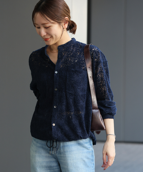 JOURNAL STANDARD ブラウス シャツ スタンドカラーレース
