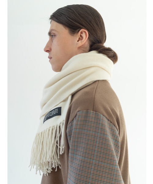 zucca ズッカ 縮絨 メッシュ編み ブラウン マフラー ストール スカーフ