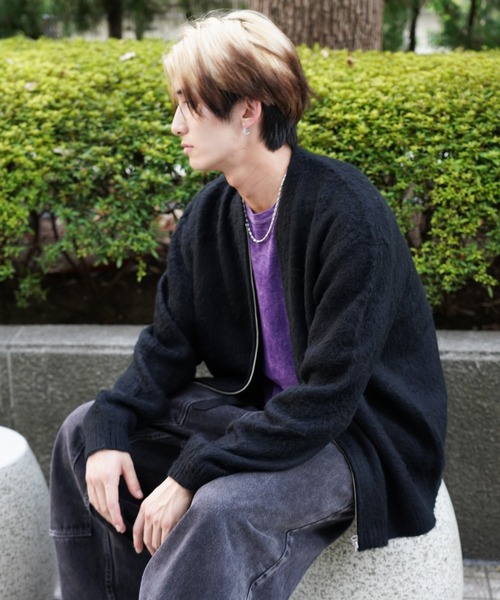 TOWN CRAFT SHAGGY CARDIGAN ブラック 40-42 全国通販】TOWN CRAFT “SHAGGY COLOR KNIT CARDIGAN(モヘア