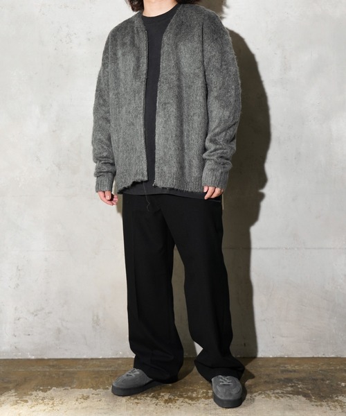 60s Towncraft タウンクラフト モヘアカーディガン ジップアップ TOWNCRAFT（タウンクラフト） カーディガン SOLID SHAGGY ZIP CARDIGAN