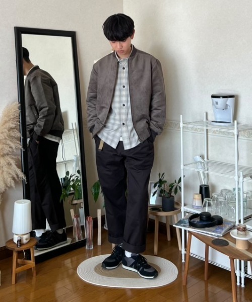 ikka ブルゾン アウター 「親子コーデ」フェイクスウェードブルゾン