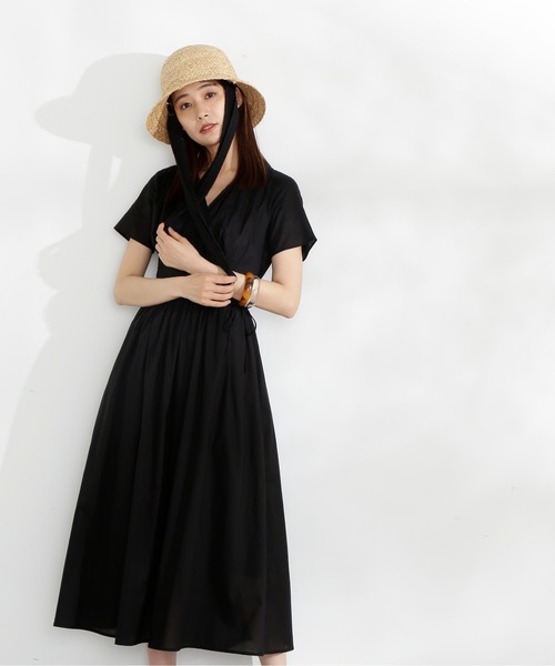 「N.(N. Natural Beauty Basic)」 半袖ワンピース MEDIUM ブルー レディース_画像7