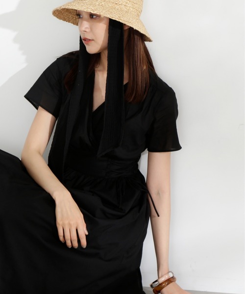 「N.(N. Natural Beauty Basic)」 半袖ワンピース MEDIUM ブルー レディース_画像8