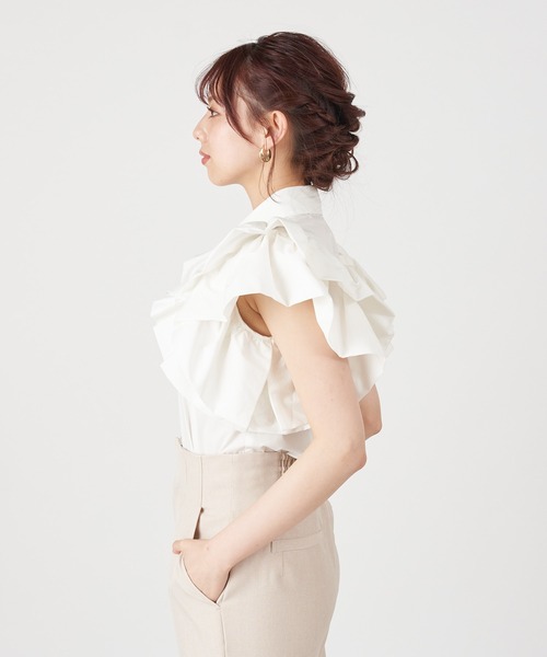 「ROYAL PARTY」 ノースリーブシャツ FREE ベージュ レディース_画像9