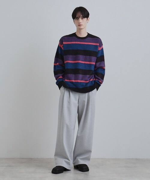 TANILAG ニット コントラストシェニールセーター - ネイビーブルー | ZARA Japan / 日本