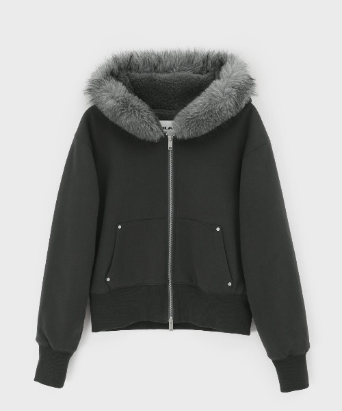 BLACKUP [MADE] エクシブファーフードジップアップ BLACKUP（ブラックアップ） パーカー 「MADE」 エクシブファーフード