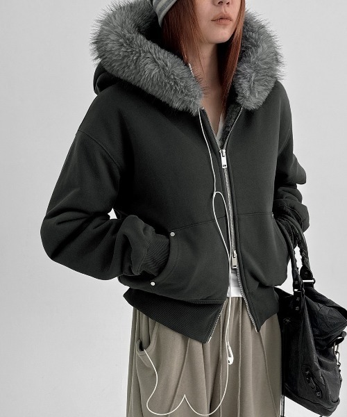 BLACKUP（ブラックアップ） パーカー 「MADE」 エクシブファーフード