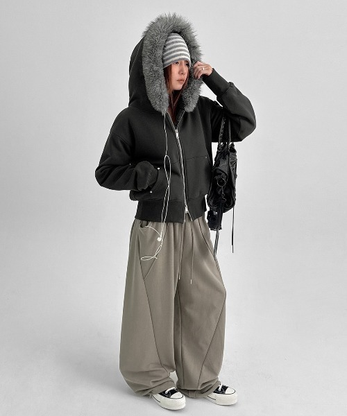 BLACKUP（ブラックアップ） パーカー 「MADE」 エクシブファーフード