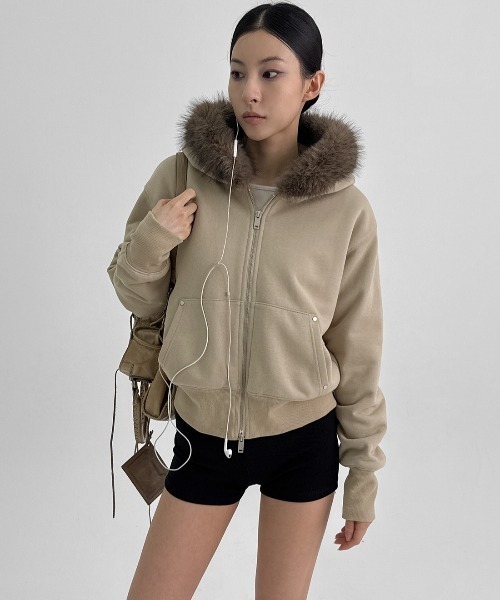 BLACKUP [MADE] エクシブファーフードジップアップ BLACKUP（ブラックアップ） パーカー 「MADE」 エクシブファーフード