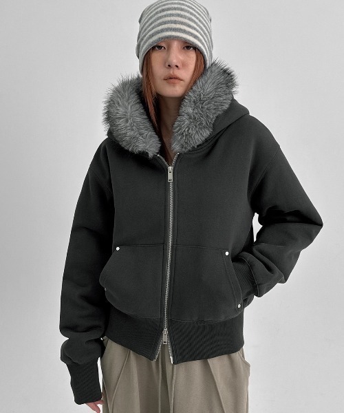 BLACKUP（ブラックアップ） パーカー 「MADE」 エクシブファーフード