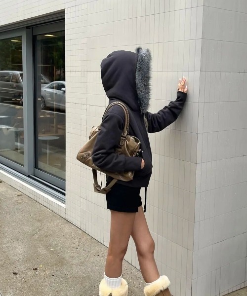 BLACKUP（ブラックアップ） パーカー 「MADE」 エクシブファーフード