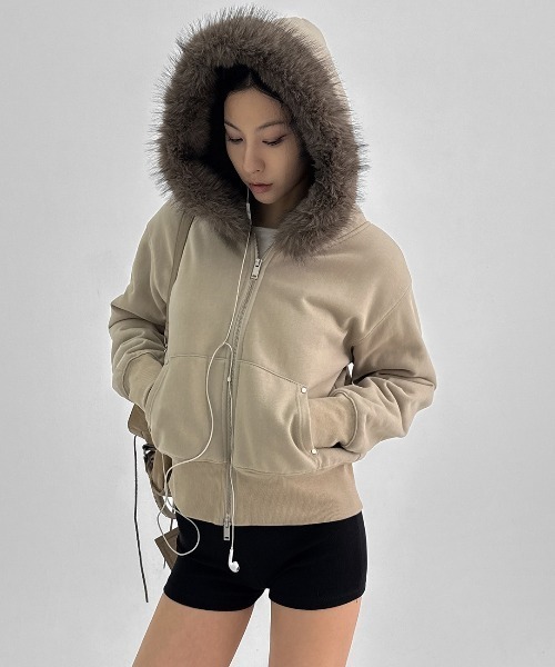 BLACKUP（ブラックアップ） パーカー 「MADE」 エクシブファーフード